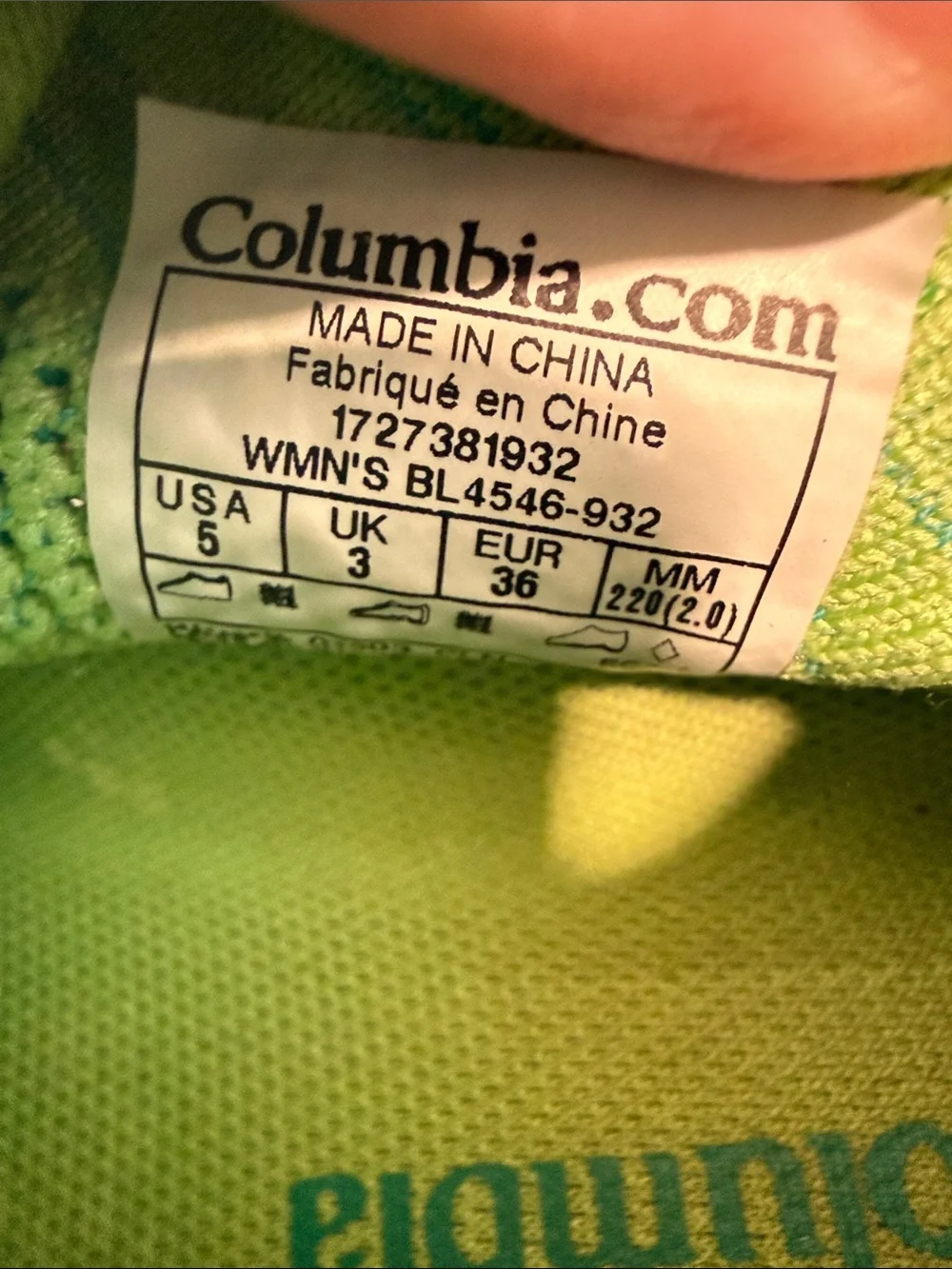 Columbia Women's Chimera Lace sneakers Size 5